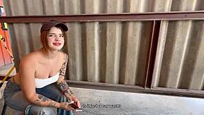 dude, this teen car washer just took a huge cock in the forest!