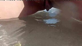 hey, wanna see my shaved pussy peeing on this beach?