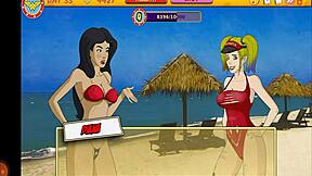 sexy ninja girl licks pussy in big city hentai