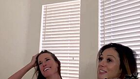 Can milf sofie marie and busty ariella ferrera handle that monster cock in a wild 3some?