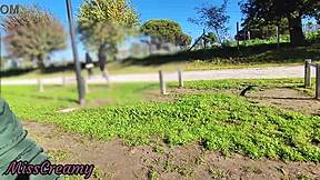 Flashing My Cock in Public Park with Stepdaughter’s Help. Real Risky Cumshot Caught on Hidden Cam!