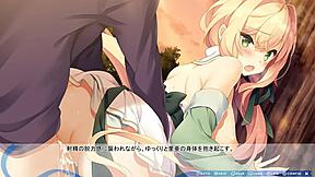 Hentai game with parallel lines in the sky with Sari Arisa 3