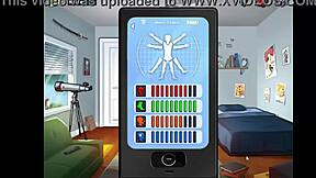 playing a hot anime hentai game