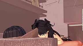 Lita Chevy Deep-Throats Massive Cumshot!