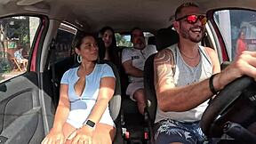 ted hitches ride with mari and chell gets novinha candy debby in back seat