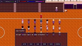 in city of secret pt 3, the slut says, 'watch me expose my big tits to the class while defeating the boss!'