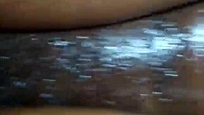 Skinny Tall Black Melina's Small Waist Contrasts Her Oiled Ass And Monster Cock