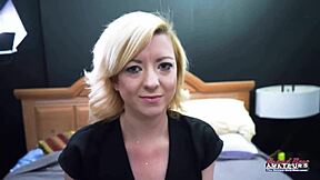 Blonde Cutie Keyton Sucks Dick Then Gets Pussy and Ass Banged