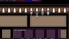 in city of secret pt 3, the slut says, 'watch me expose my big tits to the class while defeating the boss!'