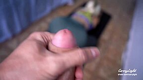 Step Mom Catches Step Son Jerking and Aids Fast Release