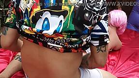 I’m pounding a tight sex toy ass with wild passion.