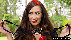 Huge dick neighbor gives cassidy klein a blowjob before fucking her ass next door