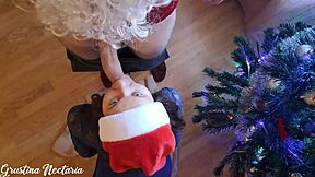 A couple’s homemade video shows a Russian Santa fucking a girl under the Christmas tree