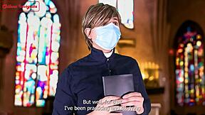 Sinful Nun In Lesbian Roleplay Seeks Expiation With Cum On Tits.