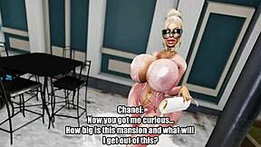 Chanel Malibu büyük götüyle oyunbaz sikiş oyununda booty şovu