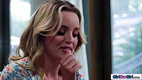 my coworker fingers and licks my hairless pussy on homevideo as planned