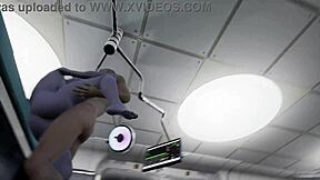 Unleashing raw power with alien monster in wild play