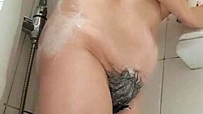 curvy latina stepmom feels sexy showing her hairy pussy