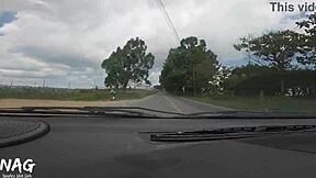 Skinny Colombian Slut Fucked in Public Uber