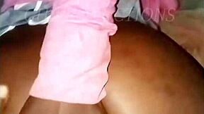 Ghetto Slut's Pussy and Asshole Stretched, Eaten, Bent Over for Rough Fucking and Cumshot on Big Ass