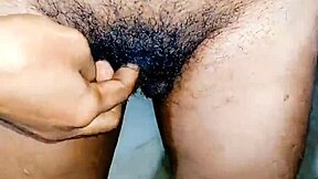 Close up and personal look at a fat man’s hairy ass and cock fetish