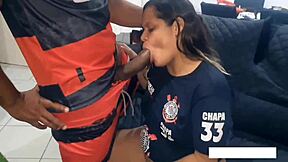 Football match between Corinthians and Flamengo turns into wild sex challenge with tight pussies and ass licking!