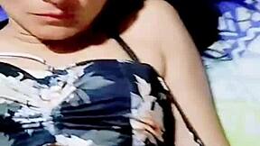 Latina Milf in Missionary Position. Complains About Young Man's Intense Fucking in Visiting House