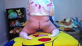 Chubby Femboy Stretches with Bad Dragon Dildos First Time