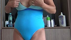 mature latina shows off in bikini