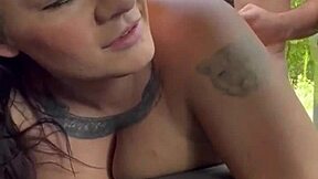 Big Titty Hooker Gets POV Blowjob in Public Car, Swallows Cum