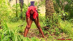 Pretty Latina Babe Has Outdoor Sex In African Forest