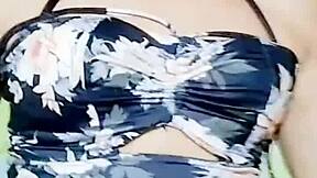 Latina Milf in Missionary Position. Complains About Young Man's Intense Fucking in Visiting House