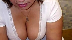 Friend's Mom Catches Me with Her Panties and Sucks Me Off!