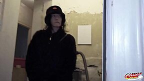 Skinny German goth gets rough sex in uncensored porn casting