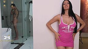 Skinny teen gets pregnant and sucks cock in bathroom