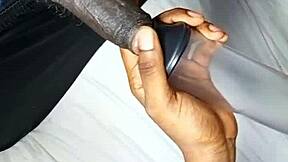 Wow, Beautiful Black Teen Pumps and Sucks My Cock!