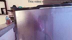 Sexy Mexican amateur gets ass licked and fucked in kitchen thong