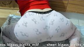 Arab Woman Fingers Pussy In Pajamas While Cleaning