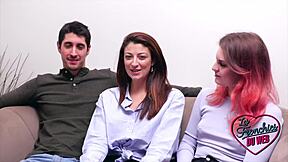 Beka and Trixy intensely indulge in lesbian threesome pleasures