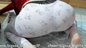 Arab Woman Fingers Pussy In Pajamas While Cleaning