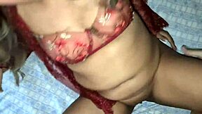 Mexican Brunette in Lingerie Swallows Cum in Hotel. Homemade Creampie with Stepdad.