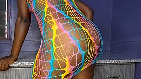 Quickie in living room with neighbor's monster cock