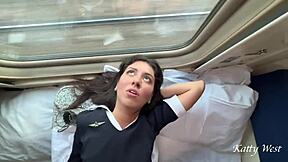 I, uh, called the train conductor to my compartment and, like, fucked her during break