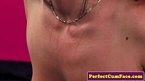Beautiful woman with big breast gives blow job and receives facial in this POV video