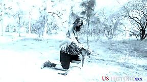 In Vietnam, war veterans share a forbidden wet encounter with intense licking.