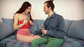 Zero attention from boyfriend calling lover for fuck on couch with choking!