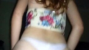 Naughty Wife's First Porn Video: Cum on Shaved Ass for Husband