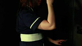 Nurse Sucks Cum at Gloryhole After Hospital Shift