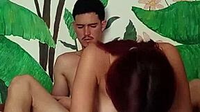 My stepbrother fucks me hard while the dads are next door.