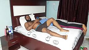 krissyjoh uses his girlfriend to entertain his friend who visited him for holiday